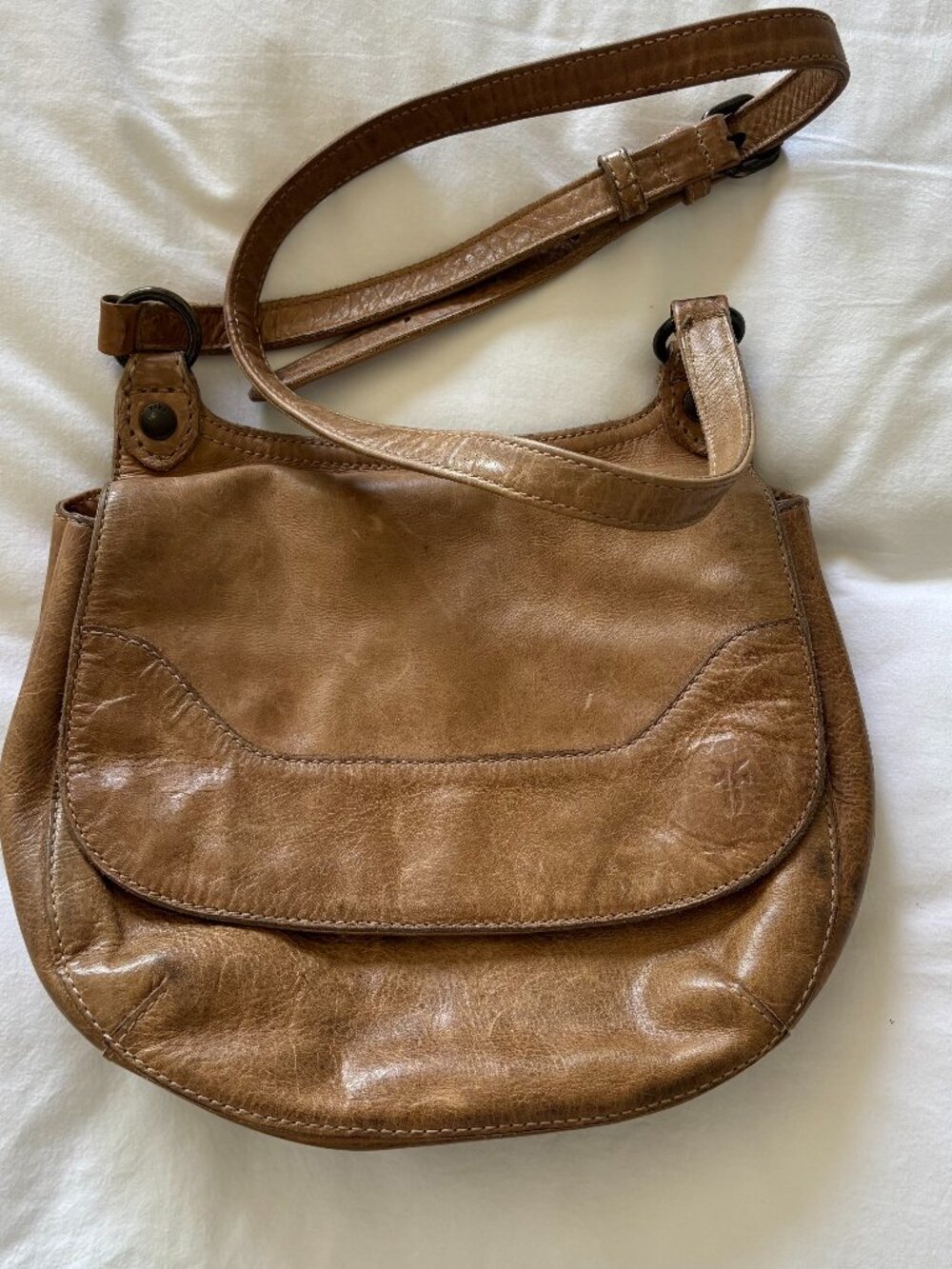 Frye Shoulder Bag, distressed original